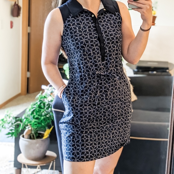 Talbots Dresses & Skirts - Talbots Casual Collared Drawstring Cinch Waist Mini Dress